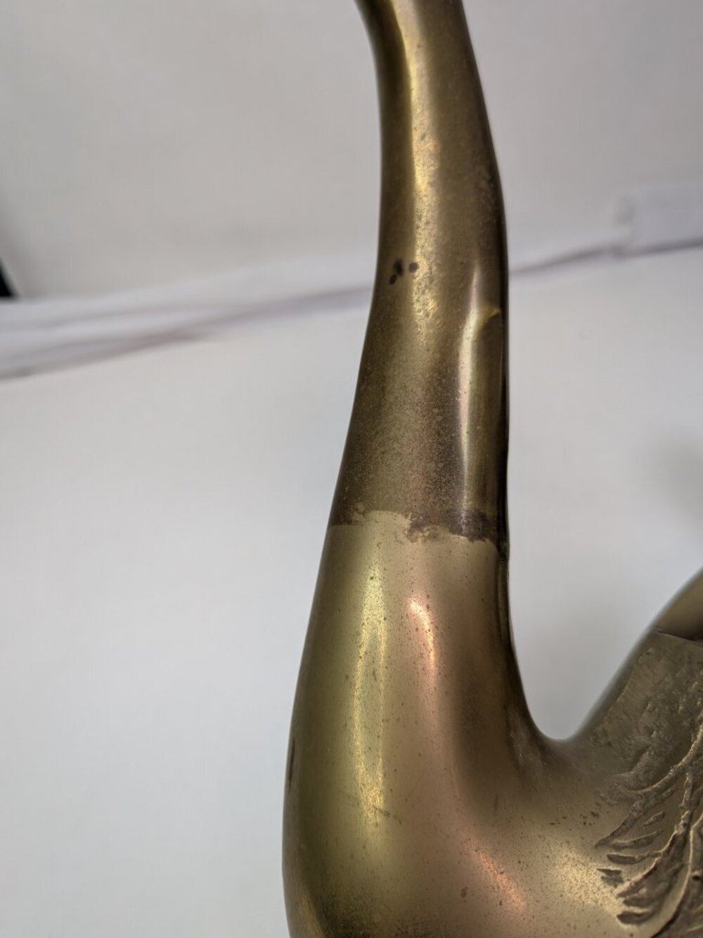 Vintage Brass Swan Vase Planter - Set of 2 - Picture 14 of 15